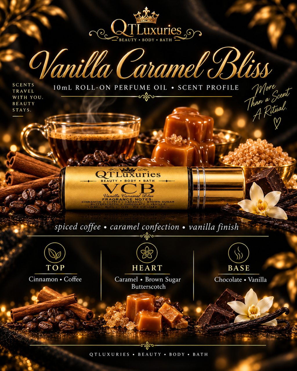 Vanilla Caramel Bliss 10mL Roll-On Perfume Oil