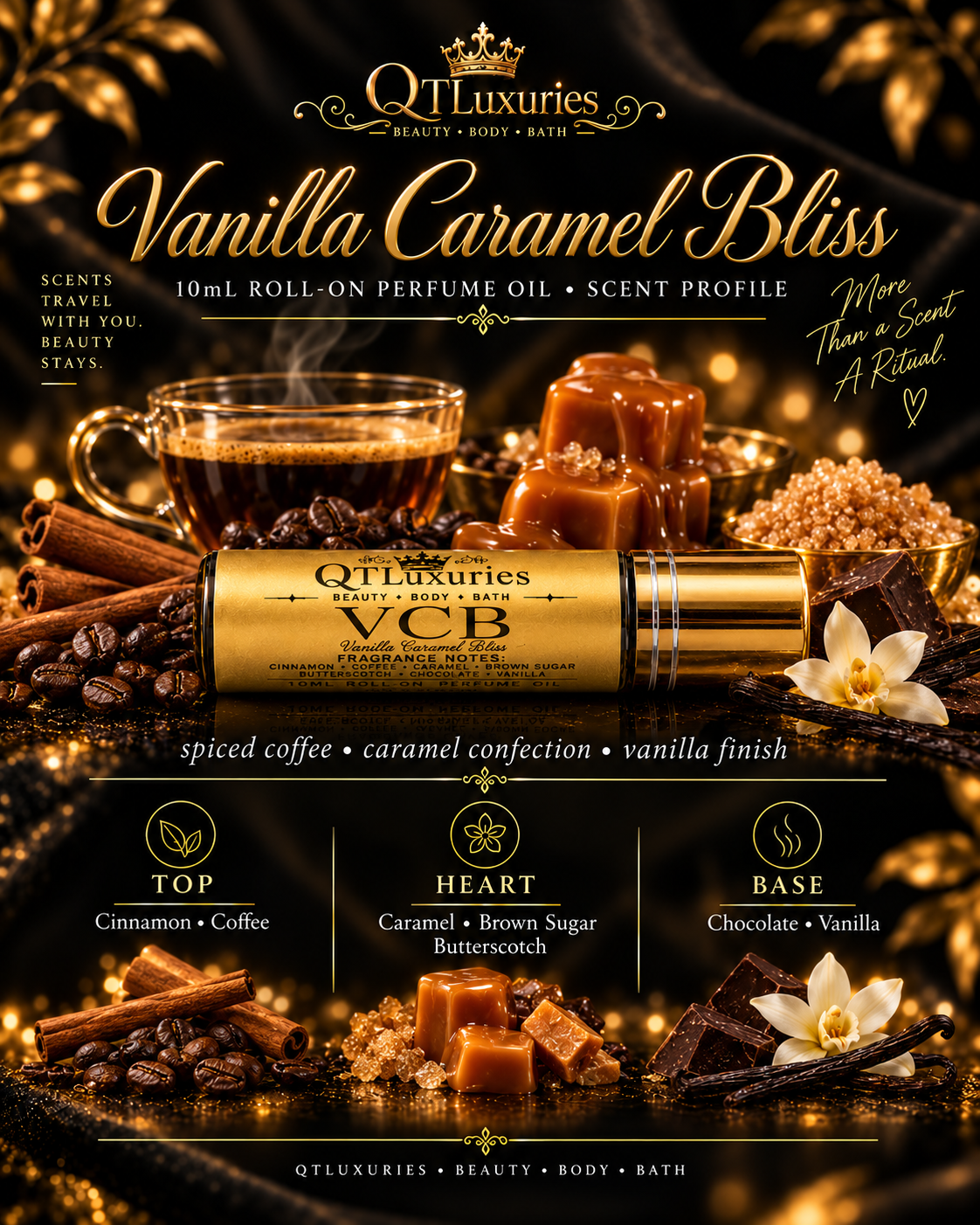 Vanilla Caramel Bliss 10mL Roll-On Perfume Oil