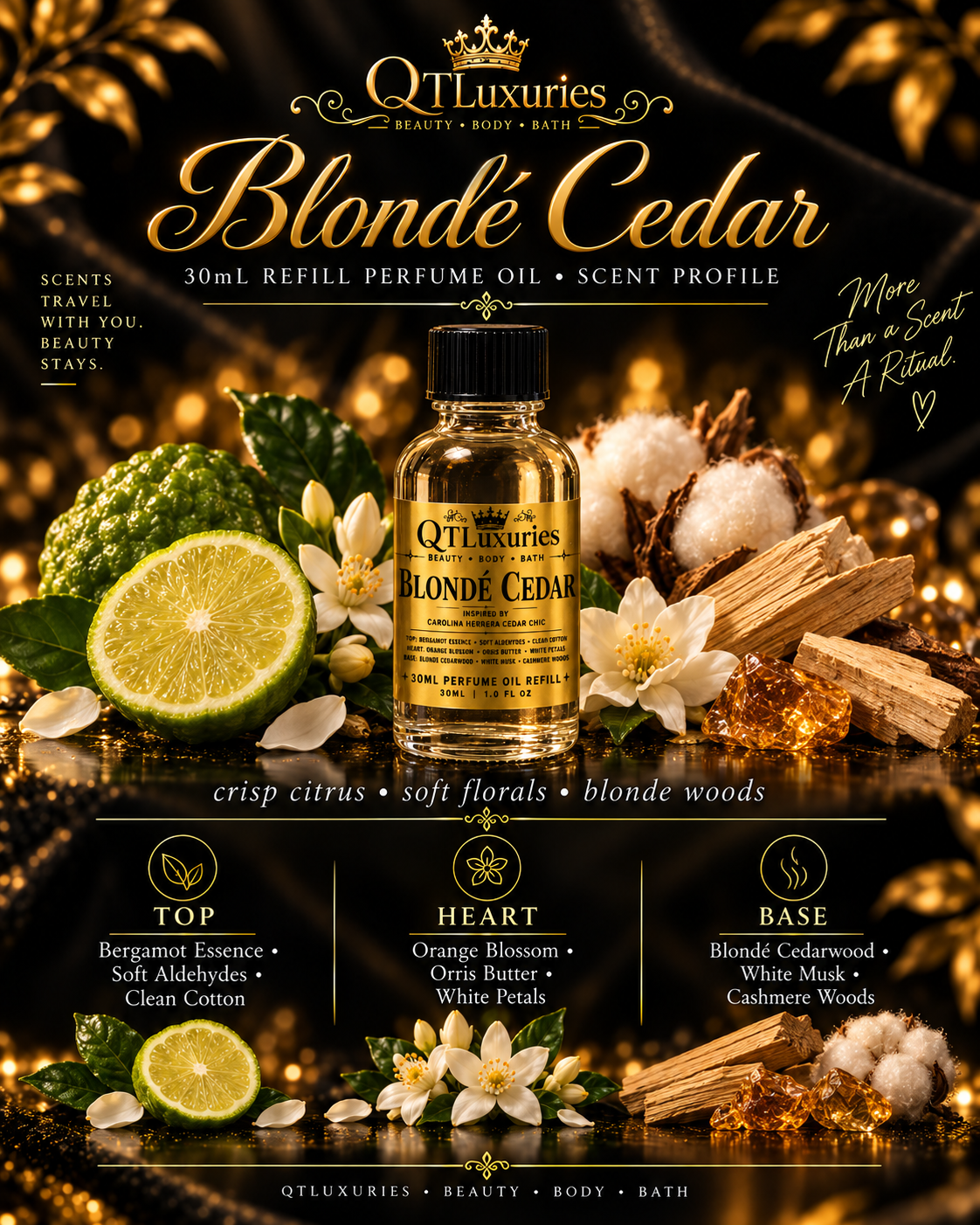 Blondé Cedar 30mL Refill Perfume Oil