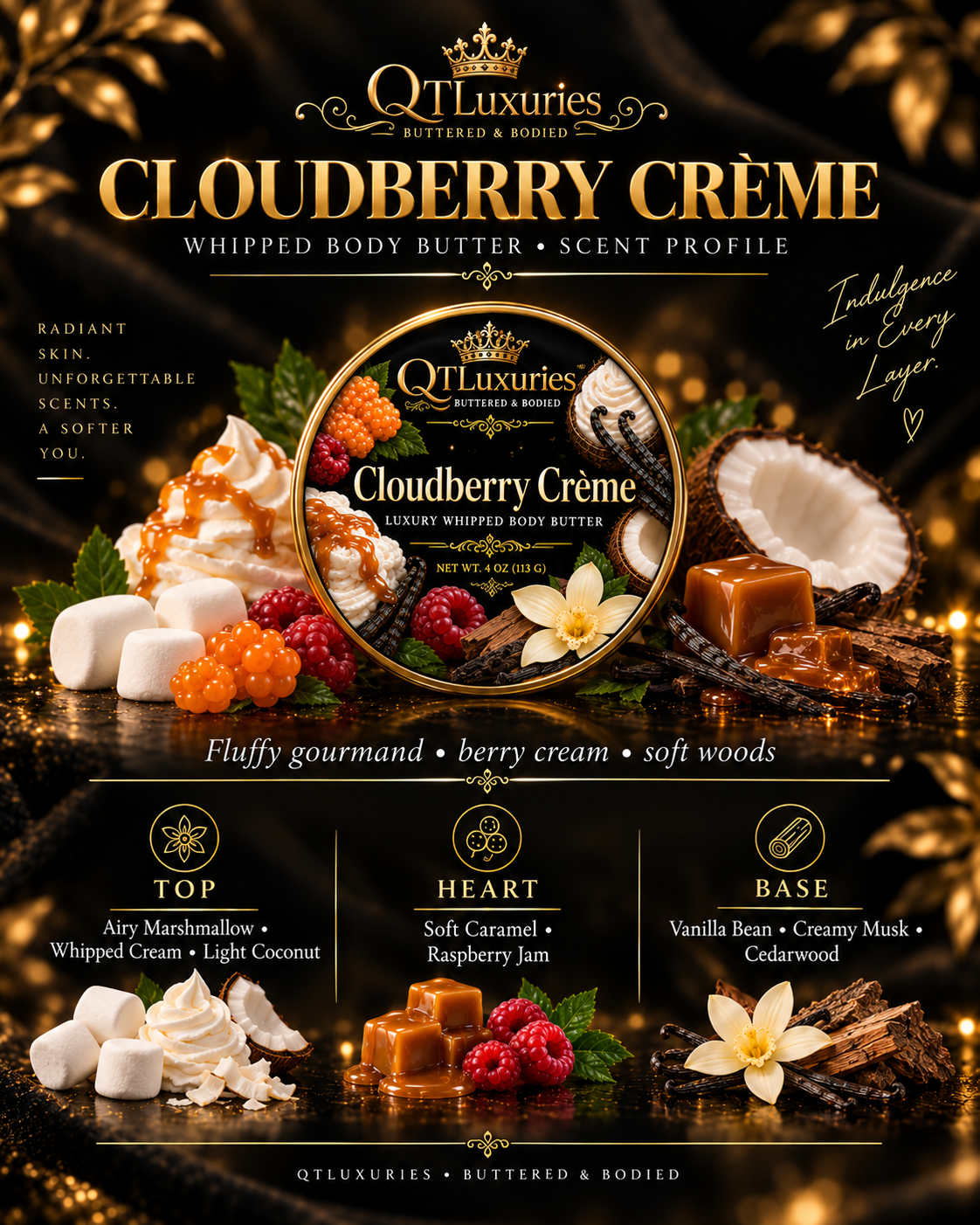 Cloudberry Créme whipped body butter