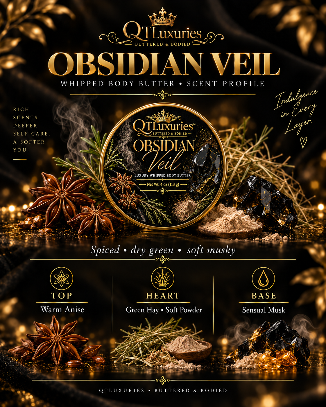Obsidian Veil whipped body butter