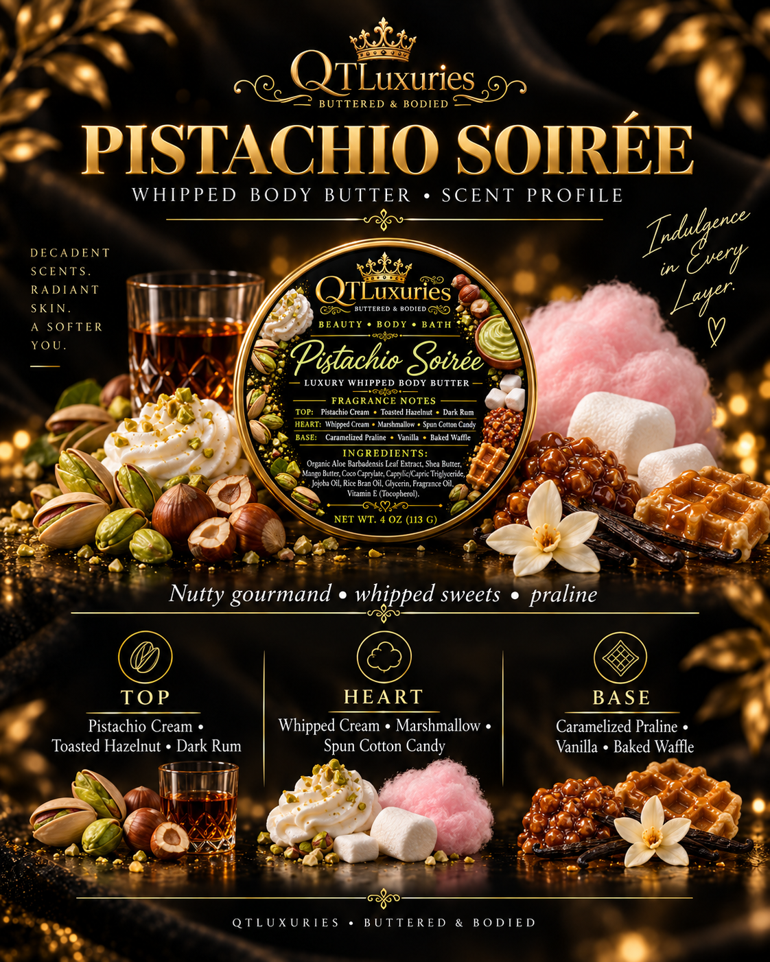 Pistachio Soirée whipped body butter